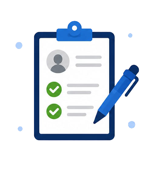 Person completing a form